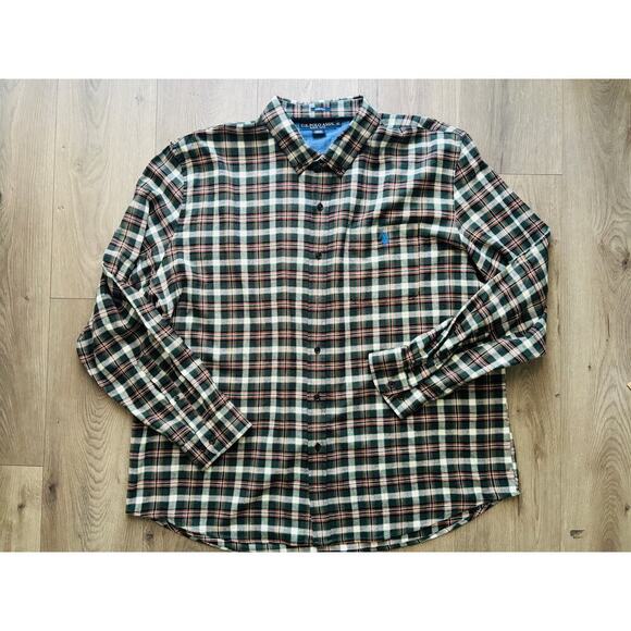 U.S. Polo Assn. Other - U.S. Polo Assn. Men's  Flannel Long Sleeve Buttondown Shirt Stretch 3XL